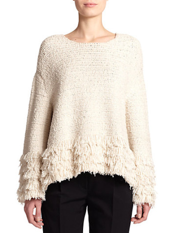 Laina Fringed Bouclé Sweater