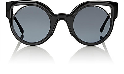 Fendi Cutout-Lens Rounded Cat-Eye Sunglasses