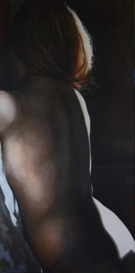 NUDE 5’, 48″ x 24″, acrylic on canvas